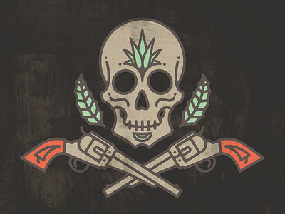 La Pistola Skull agave pistols skull