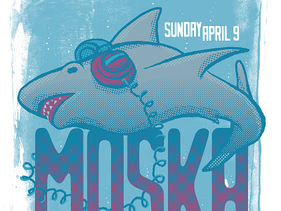 Moska Shark headphones illustration shark