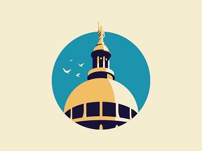 Dome capitol vector