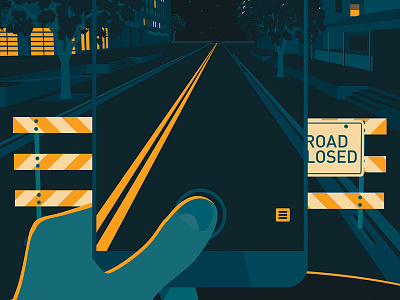 Florida SADD 2017 #1 distracted driving illustration poster