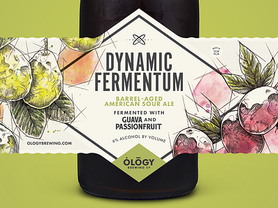 Dynamic Fermentum Guava & Passionfruit beer bottle guava illustration ology passionfruit sour