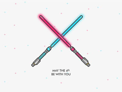 May The 4th dark side film force jedi laser lightsaber line line art may the fourth sith star wars sword