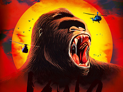 Kong Skull Island digital arts digital painting illustration king kong kong skull island movie poster poster