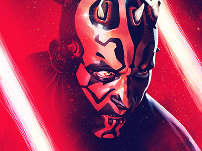 Star Wars illustration darth maul digital arts digital painting star wars