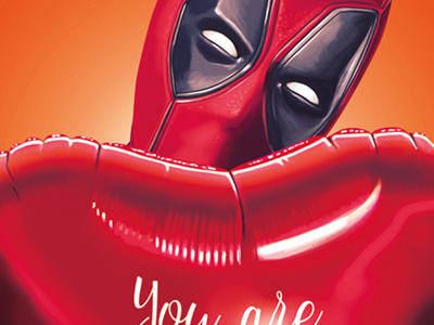 Happy Valentine's day - Deadpool deadpool digital arts digital painting illustration valentines day
