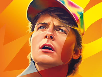 Marty McFly back to the future digital art digital painting illustration marty mc fly portrait