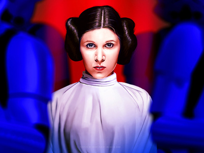 Star Wars IV - A new Hope cinema digital arts digital painting illustration leia movie pop portrait star wars