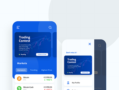 Trading Contest App design