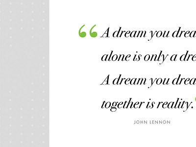 Presentation Page green grey john lennon powerpoint presentation quote