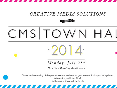 Town Hall Flyer - 2014 cmyk creative flyer media postcard poster promotion