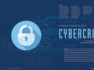 Cybercrimes - A Feature done for ACC Magazine - May cybercrimes feature indesign magazine patents spread