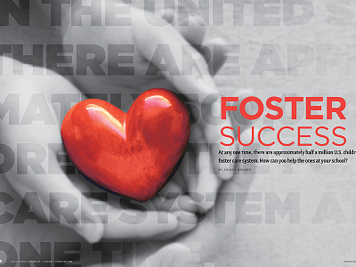 Foster Care System Article for ASCA - January/February 2018 article design graphics magazine movement spread