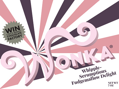 Wonka Lable - Pen Tool Exersize label logo pen tool willy willy wonka wonka