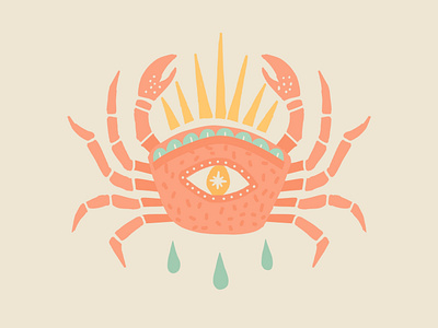 Hold Onto Hope americana crab debut debut shot first shot flat flat illustration hello dribbble hope illustration mexicana rays sunrays tattoo tattoo idea welcome shot