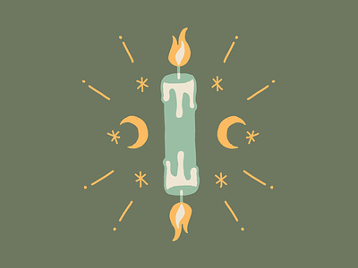 Burnout americana burn burnout candle flame flat flat illustration illustration mexicana stars tattoo tattoo idea