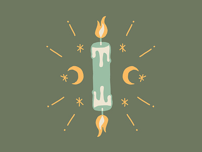 Burnout americana burn burnout candle flame flat flat illustration illustration mexicana stars tattoo tattoo idea