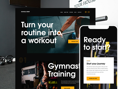 Personal Fitness/Gym Trainer - Homepage Design