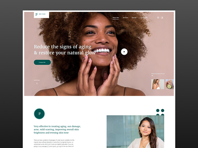 Personal Skincare Service - Homepage Design clean clean ui design health healthcare interface layout skin skincare spa ui uiux web webdesign website woman