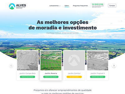 Alves Empreendimentos - home carousel carrossel home homepage imobiliária loteamentos