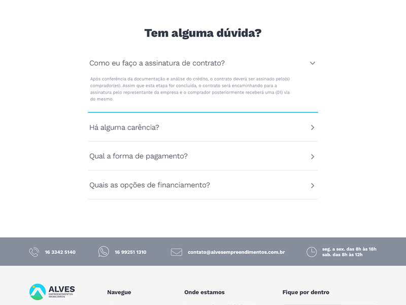 Alves Empreendimentos - perguntas frequentes by Jica Hernandez on Dribbble