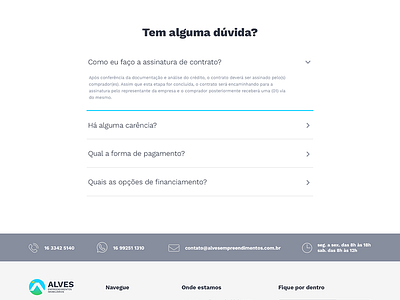 Alves Empreendimentos - perguntas frequentes