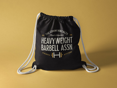 Heavyweight Barbell Bag bag branding branding design logo logo design packaging packaging design sports typography