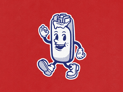 Donair Boy blue branding character donair food logo mascot pizza red restaurant retro