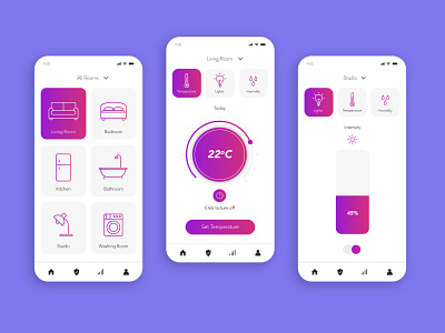 UI App Smart Home - Study app design flat graphic design icon illustration ui ux vector