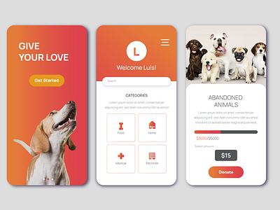 Charity Animals UI/UX Design