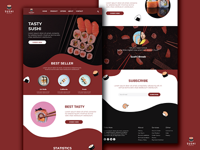 Sushi Break - Website branding design graphic design illustration logo minimal ui ux web website