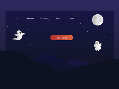 Spooky Website - Happy Halloween app dribbbleweeklywarmup graphic design halloween halloween design minimal ui ux vector web
