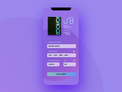 Daily UI #002 | Credit Card Checkout | Album Pre-order checkout credit card form dailyui dailyui 002 iphonex kpop order payment unb