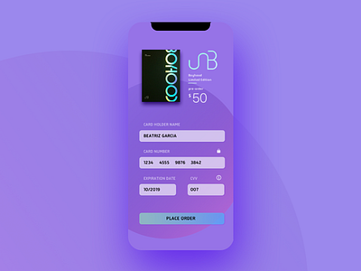 Daily UI #002 | Credit Card Checkout | Album Pre-order