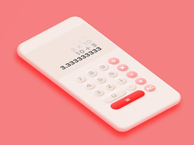 Daily UI #004 | Calculator | Peachy app calculator calculator app daily100 dailyui dailyui004 math ui