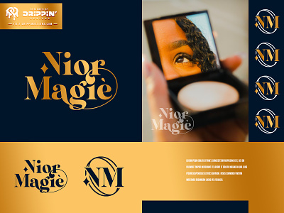 Nior Magie - Cosmetics Brand beauty logo black logo branding cosmetics cosmetics logo identity logo logotype magic magie makeup makeup logo nior nior logo