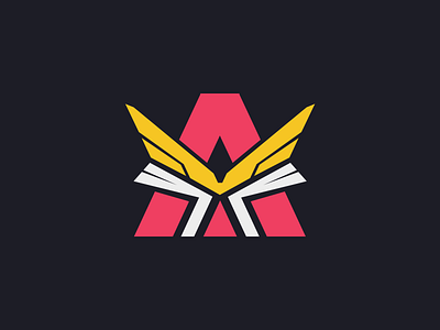 A + Wings Letter Logo Design
