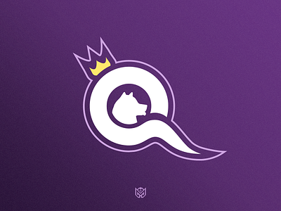 Q Crown crown designer dog identity logo logotype q q logo