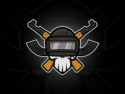 DeddPUBG ak47 branding esports gaming guns identity logo pubg skull streamer twitch twitch.tv wood