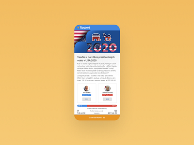Tipsport - bet on the USA election 2020 app biden design election trump ui usa ux web website