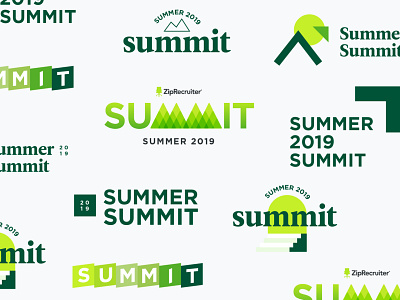 ZipRecruiter Biannual Leadership Summer Summit conference event explorations leadership logos summit typography