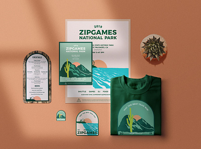 ZipGames National Park 2019 branding event event branding identity illustration national parks party