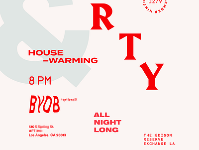 Housewarming Holiday Party Invite design holiday invite poster typography