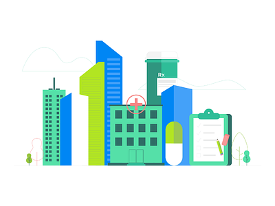 The Best Cities for Healthcare Jobs city healthcare hospital illustration jobs skyline