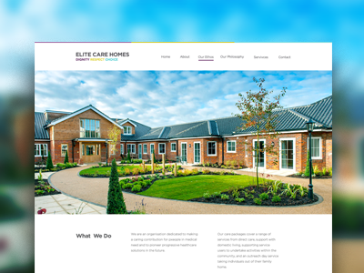 Elite Care Home (Redesign) care care home elite invite landing medical responsive web website