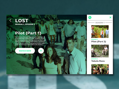 Daily UI 025 TV App daily ui episode hulu lost netflix tv app