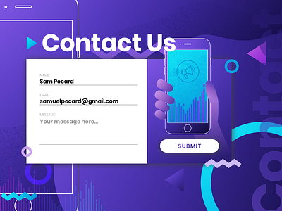 Daily UI 028 Contact Us contact daily ui form gradients patterns uiux design