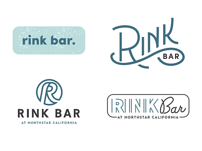 Rink Bar Unused Branding Concepts bar branding california logo design resort unused concepts
