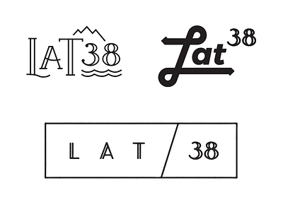 Lat 38 Unused Concepts branding lake tahoe latitude and longitude logo design