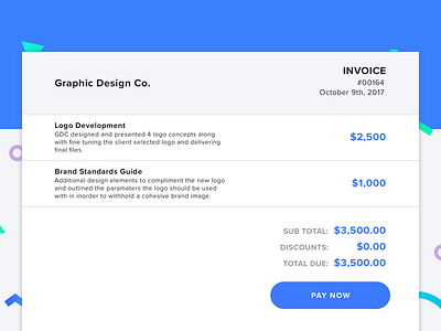 Daily UI 046 daily ui invoice