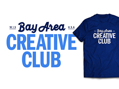 Bay Area Creative Club Logo bay area branding creative club hand lettering logo design wisconsin